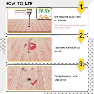 Approvisionnement d'usine M5 M6 M8 M10 zingué haute résistance ISO Standard en acier au carbone écrou à six pans creux insère des attaches de meubles - Product Image 3