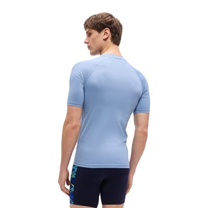 Quick Dry Slim Fit Streetwear Swim T-Shirt Men Polyester Spandex UV Protection Stretch Rash Guard Lightweight <b>Surf</b> Beach Wear - Product Image 4