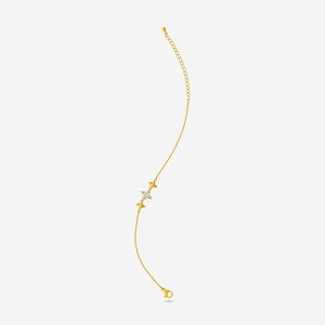 Geometric Star Zinc Alloy & Gold-Plated Bangle <b>Bracelet</b> for Gift Giving Religious & Trendy Style Heart & Pearl Design - Product Image 1
