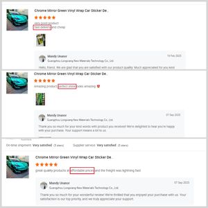 PET الكروم الأزرق الأخضر لون السيارة تغيير فيلم 3 سنوات الضمان ملصقات السيارة * 18 متر بالجملة الفينيل لف - Product Image 6