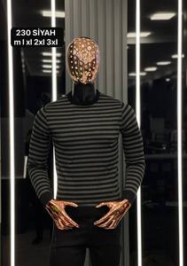 เสื้อสเวตเตอร์ลำลองสำหรับผู้ชายฤดูใบไม้ร่วงคอโปโลแขนยาวมีซิปผ้าขนแกะแคชเมียร์กันความร้อนไม่ยับพิมพ์ลายด้านหน้าผ้าแจ็คการ์ด - Product Image 3