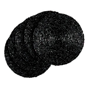 Handcrafted <b>Beaded</b> <b>Coasters</b> Hotel and Restaurant Table Decorative <b>Beaded</b> Items Cotton Fabric Handmade in India for Gifts - Product Image 1
