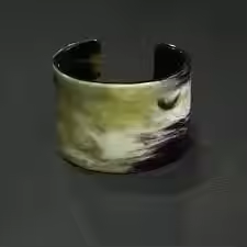 Brazaletes de cuerno de búfalo hechos a mano, joyería elegante tallada de estilo de amor por artesanía de media luna - Product Image 4