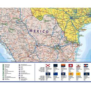 XXL USA <b>Poster</b>-MAPS in MINUTES Modern and Traditional Design Framed for Office Decorative Use - Product Image 5