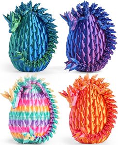 Nuevos Huevos de Dragón Impresos en 3D de 8 Pulgadas, Regalos para Cestas de Pascua para Niños y Adolescentes, Juguetes de Dragón Articulados - Product Image 1