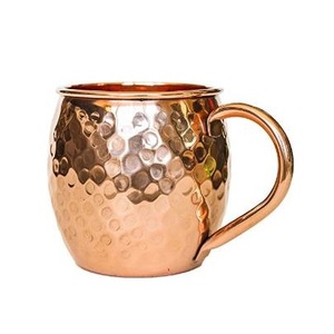 <b>Straight</b> Smooth Copper Beer Mugs With Copper Handle - Product Image 6