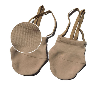 Chaussures élégantes de ballet de gymnastique rythmique pour femmes, en toile souple, avec pointes plates, extensibles, demi-orteils, chaussures de gymnastique rythmique. - Product Image 2