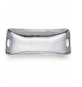 Assiette de service luxueuse en métal argenté de meilleure qualité en forme de rectangle plateau à vaisselle pour servir dans les hôtels - Product Image 4