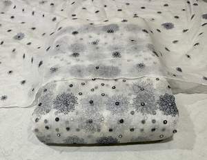 Tela Georgette bordada de primera calidad, proveedor indio de algodón, Ideal para prendas de boda, bolsos, trajes de baño, precio a granel - Product Image 4