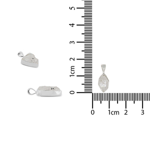 Premium 925 Sterling Silver Fine Pendant & <b>Charm</b> Herkimer Gemstone Rough Cut with Spring Lock Bezel Setting Pack Of 12 - Product Image 3