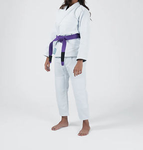 Kimono de judo pour débutants, blanc, marron, bleu, avec ceinture et patch de compétition, vêtements d'arts martiaux 100% coton, séchage rapide - Product Image 3