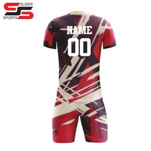 Camiseta de fútbol personalizada barata, uniforme de fútbol liso e impreso, conjunto de ropa de fútbol azul - Product Image 6