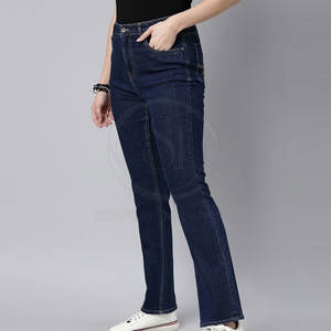 Salopette décontractée pour femmes de haute qualité taille XL Style de rue jean pantalon respirant coton plat Logo lavé Technique pour le printemps - Product Image 2