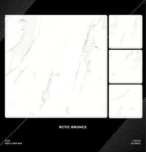 กระเบื้องพอร์ซเลนขัดเงาสีขาวลายหินอ่อน600X600MM สำหรับตกแต่งพื้นและผนังใช้ในเชิงพาณิชย์และที่อยู่อาศัย - Product Image 2