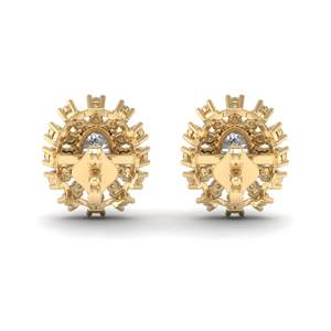 REYES Nuevo Diseño, Pendientes de Oro Sólido de 14K con Diamante Ovalado de 1.4 Quilates Cultivado en Laboratorio CVD, con Cierre de Rosca, para Mujer, Joyería Fina - Product Image 4