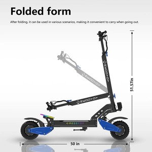 Scooter Eléctrico de Doble Motor 5000W, 50MPH, 55 Mi, Todoterreno, Arranque NFC, Control por Aplicación, 25AH - Product Image 2