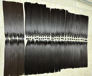 Cheveux humains bruts 100 % vietnamiens en gros, noirs naturels, lisses et soyeux, double épaisseur, pour tresses et extensions - Product Image 2