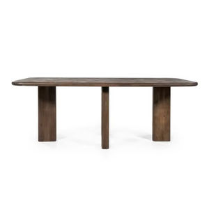 Modern Solid Wood <b>6</b>-Seater <b>Dining</b> Table <b>Set</b> Durable Comfortable <b>Chairs</b> for Villas Hotels Apartments Workshop Kitchen Use - Product Image 1