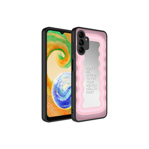 Funda Rígida para Teléfono con Patrón de Espejo Brillante para Samsung Galaxy A04S A53 A72 - Protección de Cámara con Cubierta de Silicona Plateada - Product Image 1