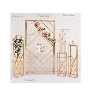 Designer <b>Gold</b> Color Iron <b>Backdrop</b> Finest Quality Customized Shape <b>Backdrop</b> For Hotel And Wedding Decor Use - Product Image 3