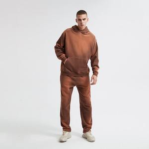 Vente en Gros Fabricants de Survêtements Personnalisé Unisexe Soleil Délavé Pantalon de Survêtement Coupe Ample Sweat à Capuche Délavé à l'Acide Hoodies Survêtement - Product Image 6
