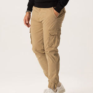 Pantalones Largos Casuales de Lona para Hombre, Ecológicos, Lavado Oscuro, Corte Holgado, con Cordón, Tallas Grandes, Multicolores, para Exteriores - Product Image 1