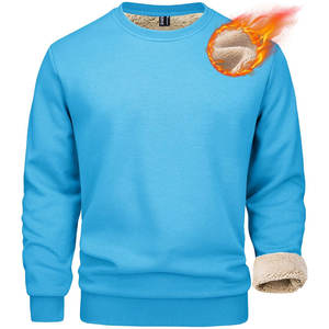 Marque privée Sweat-shirt à col rond personnalisable 250 GSM Coton à manches longues Slim-Fit Doublure Sherpa Design brodé pour l'hiver - Product Image 6