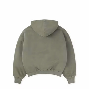 Sudadera con capucha para hombre hecha a medida de gran tamaño 100% algodón polar 500 GSM Drop Shoulder Pullover sudadera invierno liso teñido con capucha para hombres - Product Image 5