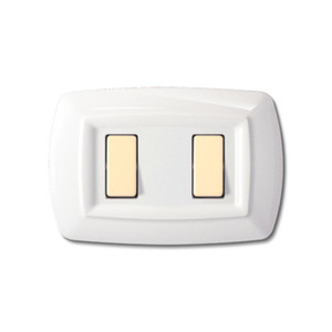 Tondo' Placca Mod.Magic Termoplastica a 2 Posti Colore Bianco - Product Image 1