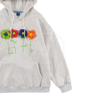 เสื้อมีฮู้ดผ้าคอตตอนมีฮู้ดปักลายสำหรับผู้ชายเสื้อผ้าแนวสตรีทมีฮู้ดออกแบบได้ตามต้องการ - Product Image 3