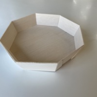 TAKAGI Contenant alimentaire biodégradable octogonal en bois à emporter, boîte à déjeuner jetable, boîte à sushi, boîte à pâtisserie, boîte à gâteau 0-1L