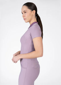 Camiseta de Equitación para Mujer, Mangas Cortas, Ligera, Transpirable, Tejido Elástico, Top Deportivo para Montar a Caballo, Servicio OEM - Product Image 3