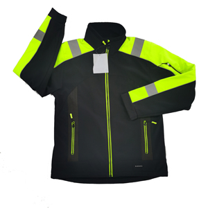 Vêtement de travail à manches longues haute visibilité Logo personnalisé Imperméable Polaire Construction Hommes Travail Haute visibilité Veste réfléchissante de sécurité - Product Image 1