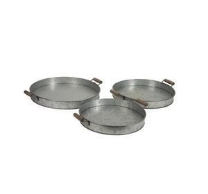 Best Seller Modern Galvanized Serving <b>Tray</b> with Handle Rectangle Shape for Home & Hotels Tabletop Food & <b>Drinks</b> Serving <b>Tray</b> - Product Image 6