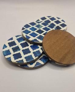 Posavasos de Alta Calidad con Logotipo Personalizado, Incrustaciones de Hueso, Ecológicos, Forma Cuadrada, Hechos a Mano en India, Clásicos, Modernos y de Lujo - Product Image 2