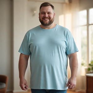 เสื้อยืดไรน์สโตนขนาดใหญ่พิเศษสำหรับผู้ชายเสื้อยืดกลิตเตอร์ระยิบระยับลำลองน้ำหนักเบาซักได้ทุกฤดูกาล - Product Image 5