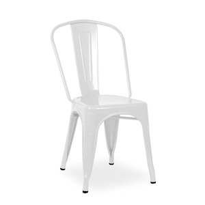 เก้าอี้คาเฟ่ทรงเตี้ยสีขาวสไตล์อินดัสเทรียล รุ่น GCFC032 พร้อมพนักพิง - Product Image 1