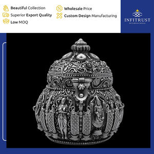 Offre incroyable sur les objets artisanaux en argent sterling 925 finition oxydée Dabbi - VENKATESHWARA d'Inde au prix le plus bas - Product Image 2