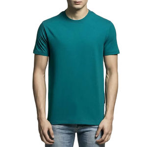 T-shirt pour homme sur mesure 100% coton tricoté durable anti-rétrécissement anti-boulochage respirant durable facile à porter Logo personnalisé - Product Image 1