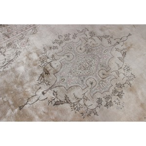 Vintage 7.1x11.2 ft Rug, Turkish Oversize Rug, <b>Brown</b> Floral Rug - Product Image 2