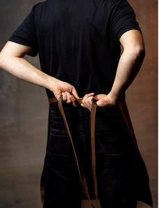 Men leather <b>apron</b> for <b>working</b>, - Product Image 2