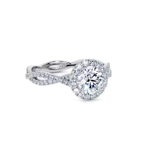 10k jaune Rose or blanc rond taille brillant diamant cultivé en laboratoire mariage et bague de fiançailles bague de mariage diamant taillé - Product Image 2