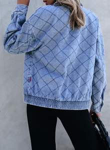 Chaqueta vaquera de manga larga de gran tamaño para mujer para primavera y otoño invierno 2025 prendas de vestir exteriores elegantes - Product Image 2