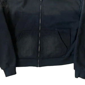 Sudadera con Capucha y Cremallera de Algodón 100% Lavado Ácido, de Alta Calidad, con Logotipo Personalizado, para Hombre - Product Image 6