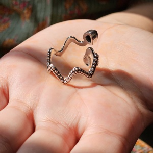 Anillo de plata de ónix negro oxidado de serpiente ligera para Aniversario de fiesta de boda o regalo de compromiso - Product Image 3