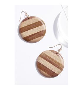 Pendientes de Madera 100% Estilo Clásico a Muy Bajo Precio, Fabricante y Exportador de Pendientes de Madera para Bodas de Niñas, Diseño Vintage - Product Image 1