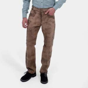 Authentic Handmade Bavarian Leather Trousers | Traditional German Lederhosen with Embroidery and <b>Suspenders</b> - Product Image 6
