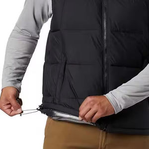 Chaleco acolchado de poliéster de nailon para hombre hecho a medida, ropa de invierno transpirable ajustada con etiqueta privada - Product Image 4