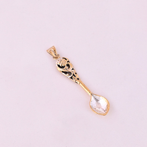 Pendentif en forme de cuillère en laiton vintage, taille 50x50 mm - Product Image 1