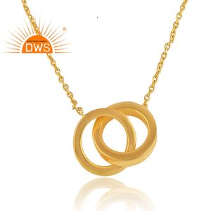 สร้อยคอจี้เงินแท้ 925 ชุบทองคำสีกุหลาบ ดีไซน์วงกลมเรียบง่าย ขายส่งเครื่องประดับ คอลเลคชั่นวินเทจ - Product Image 3